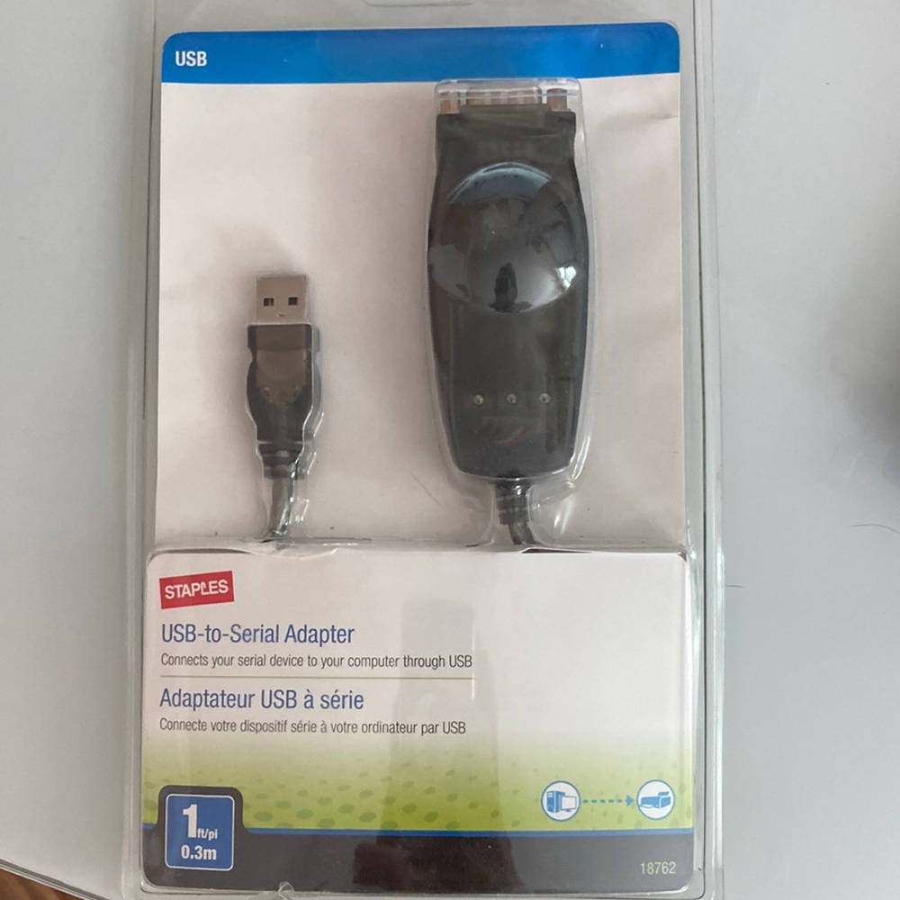 UNOPENED Staples USB to Serial Adapter-